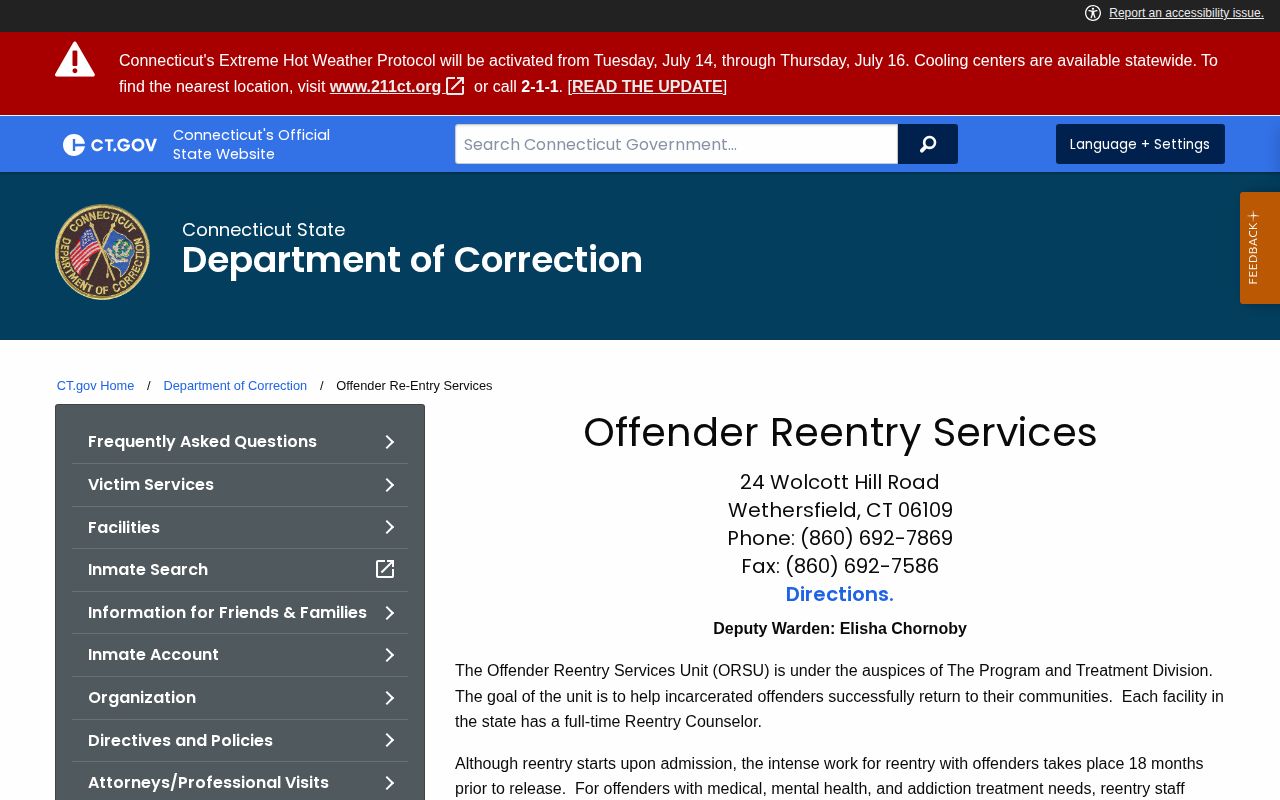 East Hartford County post-release ID guidance from CT DOC
