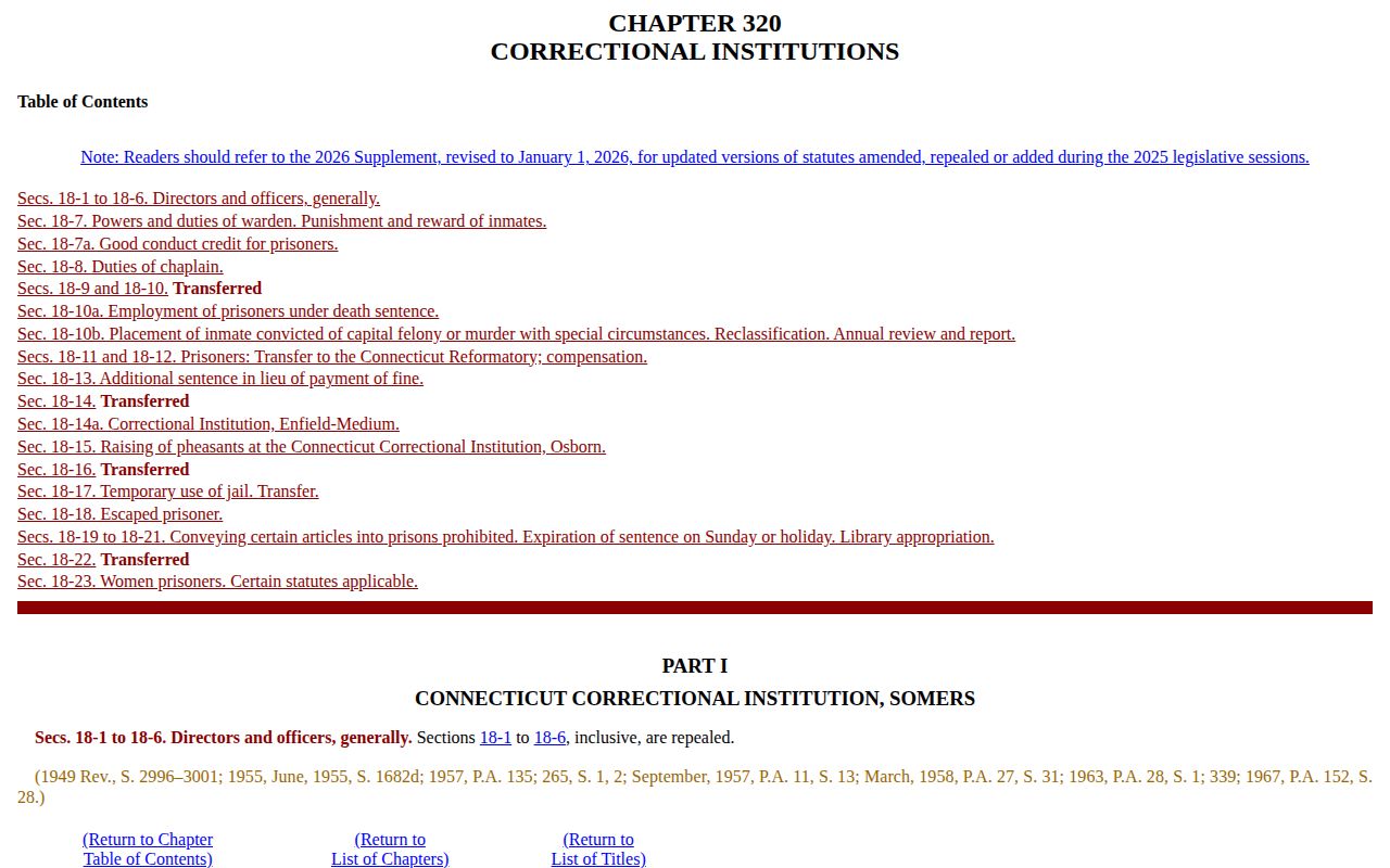 Connecticut good conduct credit for East Hartford release date records